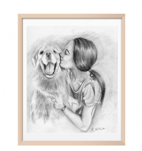 Custom Pencil Portrait & Pet Sketch