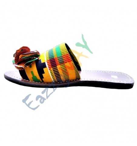 African print slippers