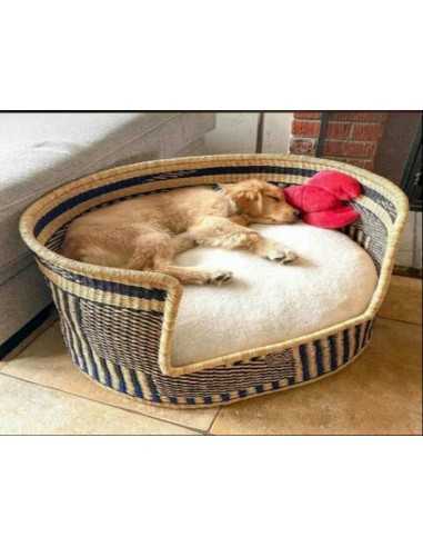 Woven Dog Basket Bed