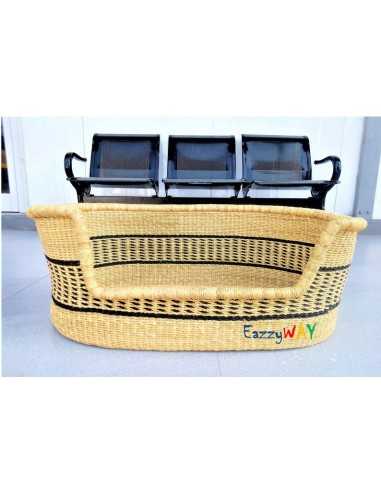 Woven Dog Basket Bed